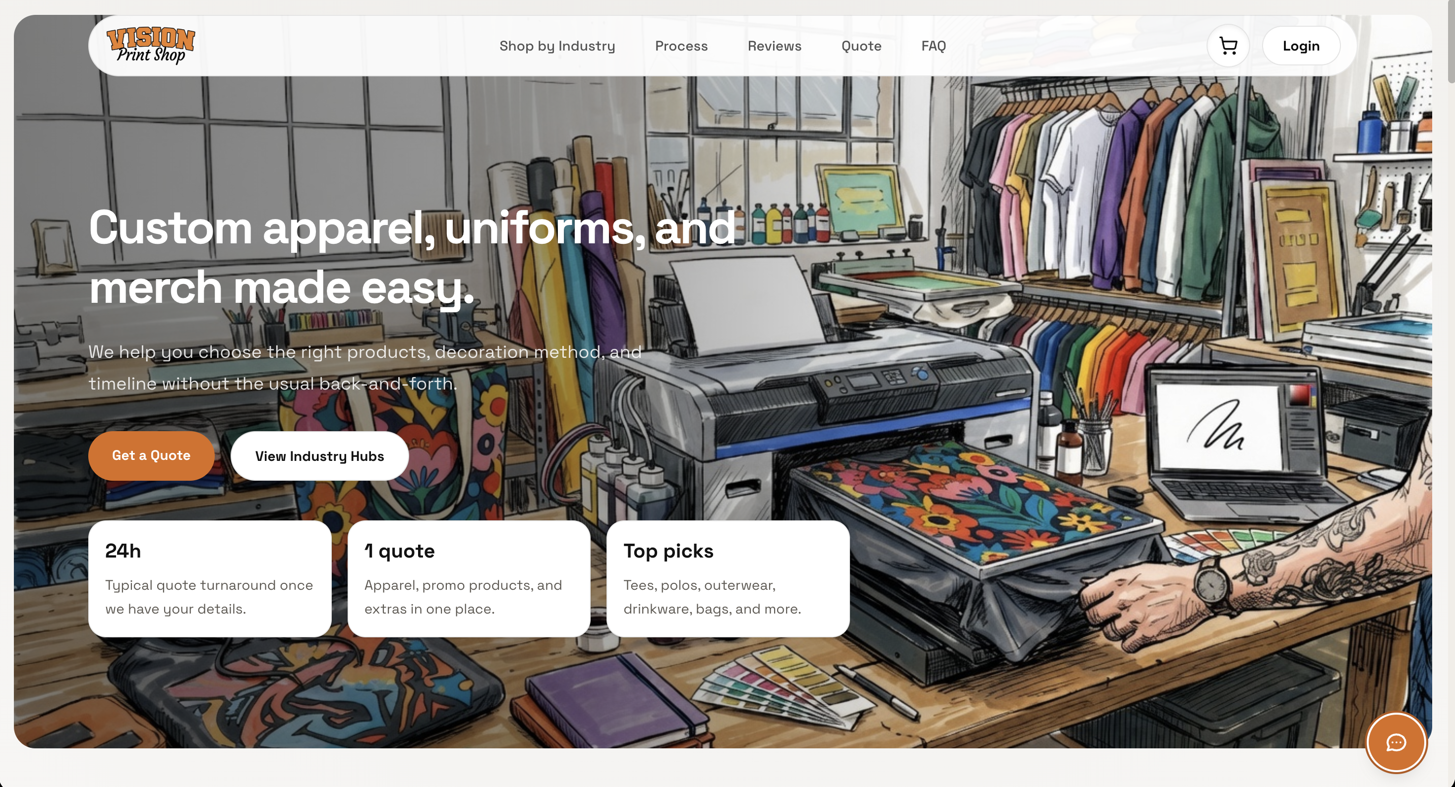 Vision Print Shop - Quanteron project screenshot