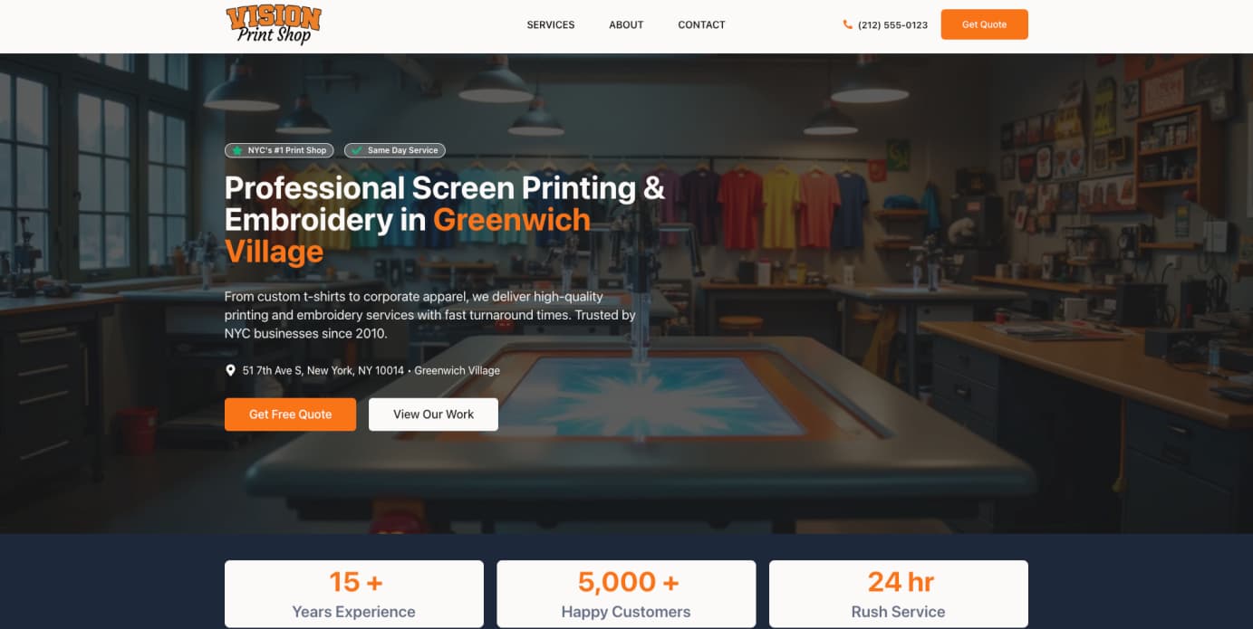 Vision Print Shop - Quanteron project screenshot