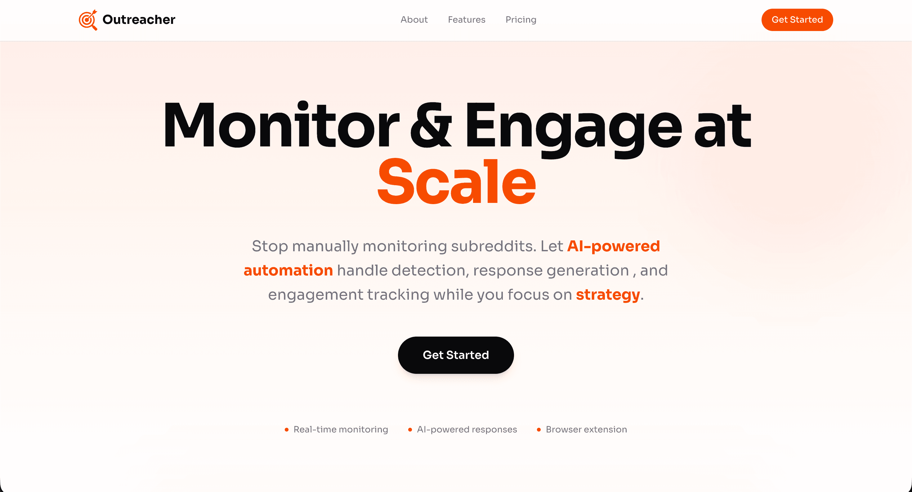 Outreacher - Quanteron project screenshot